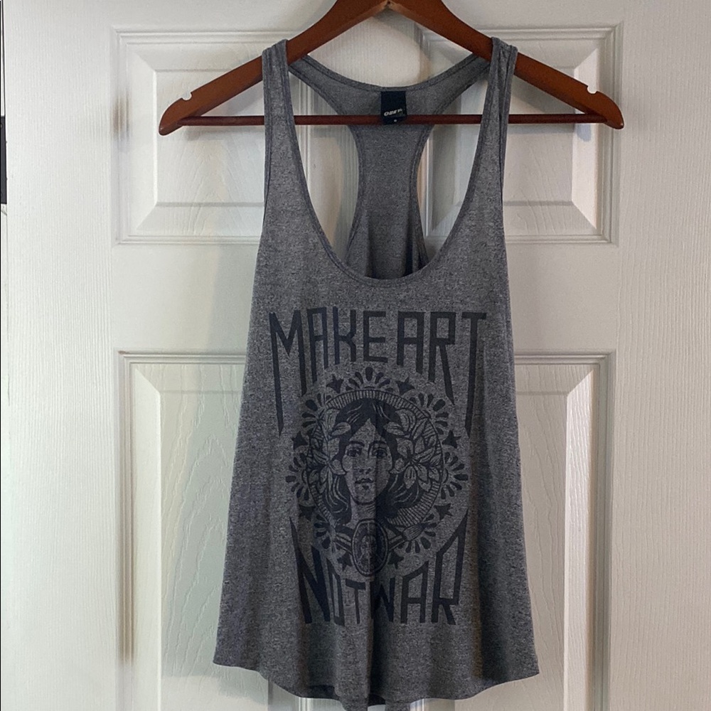 OBEY - Make Art Not Way - Gray Tank Top - Size Small